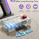 Cordless Stick Vacuum Cleaner: 550W 50KPA 45Mins with Powerful Suction, Self-Standing Lightweight Wireless Rechargeable Handheld Vacuum with Touch Screen for Home Pet Hair/Carpets/Floors