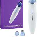 Microdermabrasion Machine - Appolus Premium Diamond Microdermabrasion Device Kit - 2 Diamond Tips - 5 Heads - Blackhead Remover Vacuum Tool -Pores Lines Wrinkles Minimizer (White)