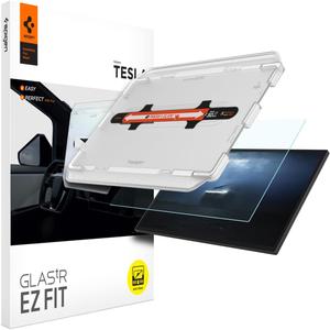 Spigen Tempered Glass Screen Protector [Glas.tR EZ FIT] Designed for Tesla Cybertruck (2024/2025/2026) 18.5 inch Dashboard Touchscreen - Matte/Anti Glare/Anti Finger
