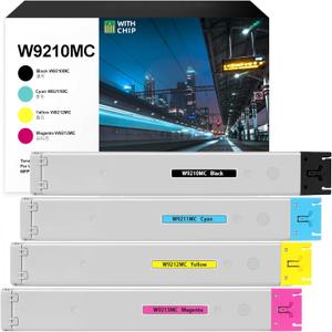 W9210MC Toner Cartridge 4Pack Compatible with HP Color Managed MFP E78330dn E78325dn E78323dn Printers High Yield Replacement W9211MC W9212MC W9213MC (BK/C/M/Y)