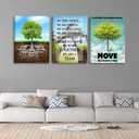 3 Pieces Motivational Wall Art Inspirational Tree Canvas Success Poster Artwork Entrepreneur Quote Painting Office Wall Decor Art for Office Bedroom Living Room Workplace Decoration(48"Wx24"H)