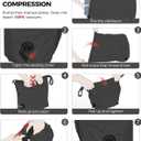 Travel Laundry Bag, Pump-Free Vacuum Compression Dirty Clothes Bag, Small Reusable Waterproof & Washable Laundry Bag, Wet and Dry Bag, Ideal for Suitcases, Road Trip Essentials (1 Pack) Black