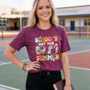 Happy Last Day of School Shirt Womens Schools Out for Summer T-Shirt Teacher Off Duty Gift Shirt (XL)