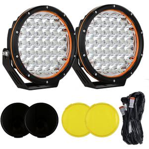 BIGLION.X 9 inch Round LED Offroad Lights - Super Bright, Waterproof IP68, 12V/24V for Pickup Trucks, SUV, UTV, 4WD