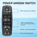 Master Power Window Switch, Driver Side 3 + 0 Pins, Replacement for 2008-2009 Chry-sler Town & Country, 2008-2009 Do-dge Grand Caravan, 4602535AC, 4602535AD, 4602535AE, 4602535AF, 4602535AG, 920-401