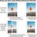 JCJMY 24x36 Picture Frame with 20x30 Mat, Display Photo 20x30 with Mat or 24 x 36 Without Mat, Wall Hanging Large 24 by 36 Poster Frame with Plexiglass, White