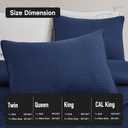 Lavsiry Navy Quilt Full/Queen Size with Pillow Shams, Summer Soft Geometric Pattern Bedspread, 3 Pieces Lightweight Coverlet Bedding Set for All Seasons