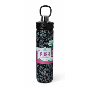 Manna™ Push™ Stainless Steel Bottle - Black