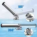 Cost-Effective Fishing Rod Holder Set, Pack of 2 Fishing Rod Holder for Boat, 316 Stainless Steel Adjustable Fishing Pole Holder, Marine Deck Mount Trolling Rod Holder for Boat Ship Yacht