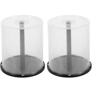 ABOOFAN 2pcs Cd Storage Bin Empty Cd Storage Holder Plastic Dvd Storage Container Cd Holder Case Album Case Plastic Cd Storage Container Dvd Storage Holder Dvd Case Disc Portable Pp Travel