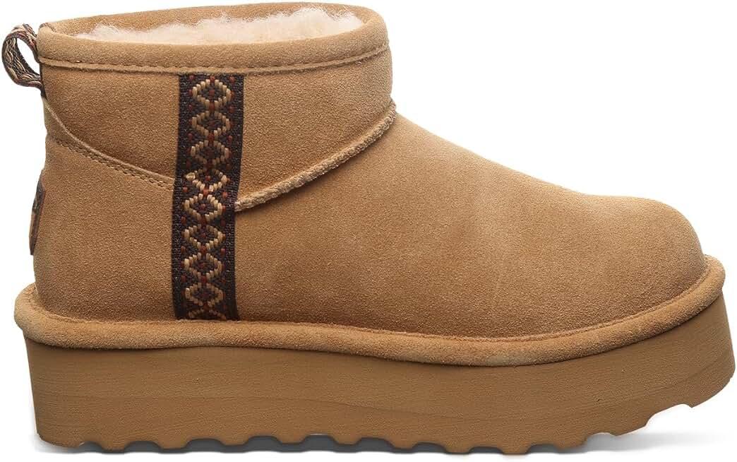 BEARPAW Women's Retro October Boot | Women's Ankle Boot | Slip On Boot | Comfortable Winter Boot | Multiple Colors & Sizes, 7