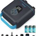 Paddle Board Electric Pump TPS260-20PSI Portable Rechargeable SUP Air Pump, Dual Stage Inflation & Deflation, Auto-Off for Stand Up Paddle Boards, Boats, Kayaks and Tent (Small, Blue)