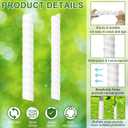 8 Pcs Tree Trunk Protector-2 Size Plastic Spiral Tree Guard Tree Trunk Protector Wrap Tree Bark Protector Tube Tree Wraps to Protect Bark Tree Saplings from Deer Cats Rodents Rabbit Mowers (White)