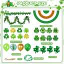 St Patricks Golf Cart Parade Decorations Kit, Irish Shamrock Parade Decor Set with Irish Flag Bunting,Green Metallic Tinsel Garland,Shamrock Balloons, Cards, for Irish Party Golf Cart Decor
