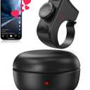 [New Upgrade, Easy to Use] TikTok Scrolling Ring Remote Control, Camera Shutter Remote, Wireless Bluetooth Scrolling Ring for iPhone, iPad, iOS, Android - Black