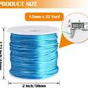 Ewparts 15 Rolls Satin Nylon String for Bracelets Making 1.5mm Satin Rattail Cord for Beading, Kumihimo,Necklace,Macrame Craft, Keychains Lanyards, Jewelry Making,Bracelet Silk String