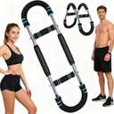 Arm Trainer, Adjustable Twister Arm Chest Exerciser with 2/4 Spring & Training Poster for Men & Women, Detachable Power Twister Home Fitness Equipment Grip Strength Trainer