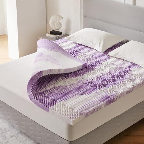 Eiayeebil 3 Inch Memory Foam Mattress Topper, 5-Zone Twin Mattress Pad Gel Infused Bed Foam Topper, Soft, CertiPUR-US Certified, Twin Size