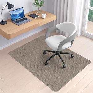 BesWin Office Chair Mat for Hard Floors, Heavy Duty Desk Floor Mat for Hardwood and Tile Floors, Computer Chair Mat for Rolling Chair, Anti Slip Floor Protector Mat for Office Home, Brown, 36" x 48"