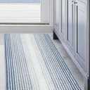 BSICPRO Bathroom Rug Thick Absorbent Chenille Non Slip, Soft Shaggy Floor Mat Machine Washable (Fog Blue, 20" x 47")