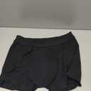 PROTECHDRY - Washable & Reusable Urinary Incontinence Cotton Boxer Brief Underwear for Men (Black, Medium)
