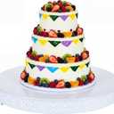Cake Stand 20 Inch Round Metal Cupcake Dessert Wedding Cake Stand Cookies Display Holder Fruit Serving Tray for Table Wedding Birthday Anniversary Party, White