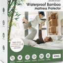 Phantoscope 100% Waterproof Mattress Protector, King, Mattress Cover 3D Air Soft Fabric, Mattress Pad Cover with 18'' Deep Pocket, Noiseless Washable, King Size (White)