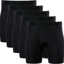 Gildan mens Performance Underwear Boxer Briefs (Black)