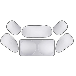 Car Sunshades for Windows – 6-Piece Set, UV Protection, Heat Reduction, Universal Fit