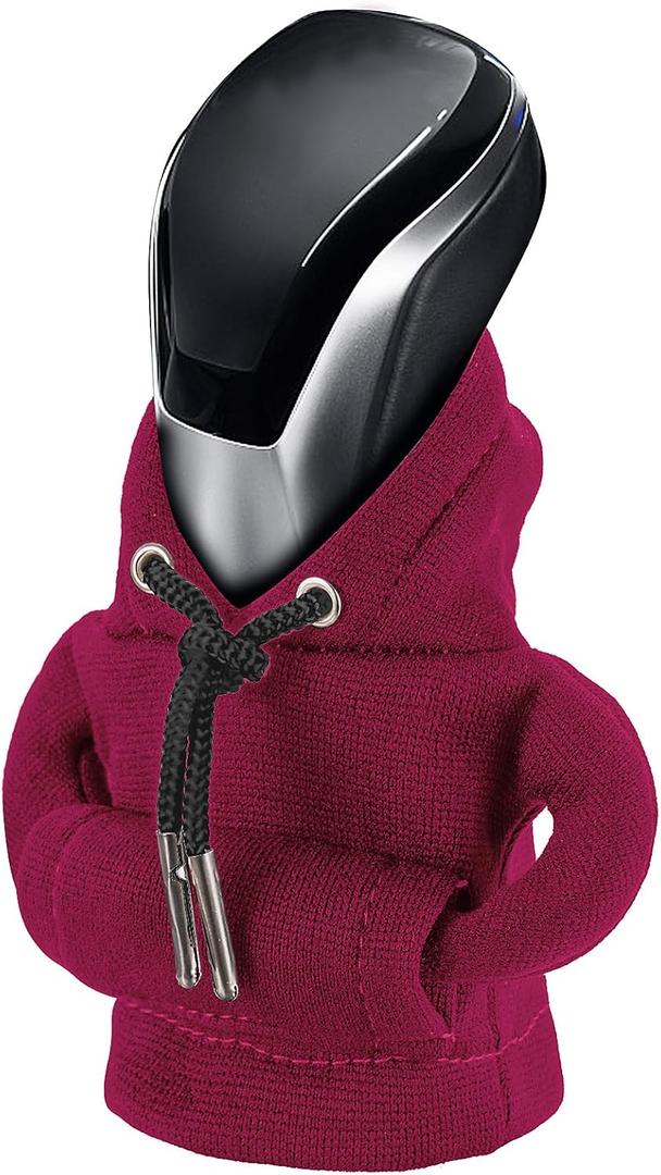 SLLAK Gear Shift Hoodie Cover, Universal Car Shift Knob Hoodie, Mini Hoodie for Car Shifter, Automotive Interior Cute Gadgets, Car Accessories and Decorations