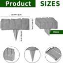 Garden Landscape Edging Borders No Dig,16 ft Lawn Edging for Landscaping,Plastic Fencing Lawn Border,Imitation Stone Fence for DIY Outdoor Patio Balcony Yard Landscaping (20pcs, Gray)