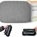 Memory Foam Camping Pillow - Lightweight & Portable Small Travel Pillow for Airplane & Train Travel Rest, Camping, Backpacking, Removable Washable Cover, Easy to Clean, Includes Storage Bag (Dark Gray)