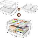 24QT 2Packs Clear Craft Organizers and Storage with Trays