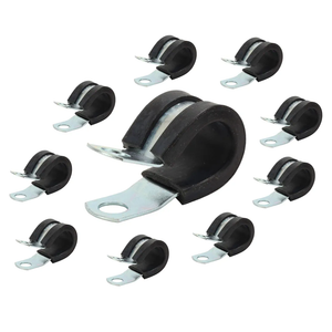 EverTrust Flexigrip Stainless Steel Cable Clamps 1/2". Stainless Steel with Ribbed Rubber Lining. Suitable for garden, automobile, garage, home, kitchen. Fits 1/2" or 12.7mm OD. (20pcs) Pack of 2