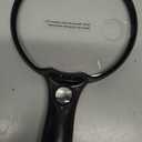 Large Magnifying Glass with Light, Magnifier 10X 20X 45X Handheld Illuminated Lighted Magnifier with 3 LED Lights 1UV Light Storage Bag Clean Cloth for Seniors Reading Inspection (Black)