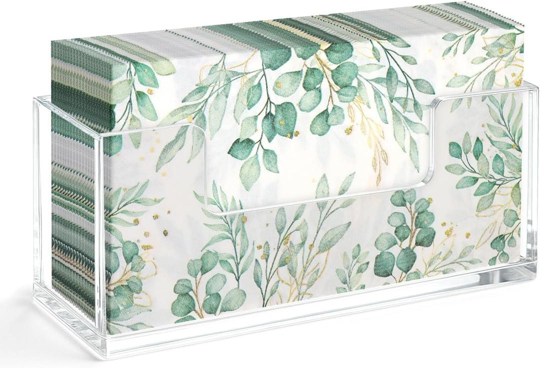 Acrylic Napkin Holder for Bathroom Hand Towel Stand Decor Vertical Guest Paper Towel Holders Table Napkin Tray for Kitchen Clear Disposable Face Towels Holder Modern Tissue Holders Napkins Dispenser