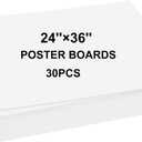 24”×36” Large Poster Board 30pcs White Poster Paper Poster Board Bulk suitable for DIY, Crafts, Signs Project Presentations, Drawing and School Supplies,250GSM Thickness Blank Posterboard
