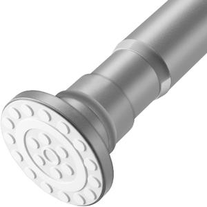 XQIYY Adjustable Shower Curtain Rod 2848 Inches  Rustproof Spring Tension Rod for Windows & Bathrooms, No Drilling, Heavy Duty with Dual Brackets, Fits Smooth & Rough Surfaces, Grey