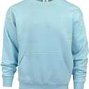 Homespun Ultra Soft Pouch Pocket Crewneck Sweatshirt (Small, Chambray)