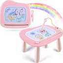 Smasiagon Magnetic Drawing Board for Kids, Toddler Toys for 1-2 Year Old Girl, Portable Doodle Board Pad Learning and Educational Toys for Ages 1 2 3 Year Old Baby Girl Birthday Gift,Pink