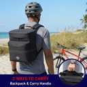 Nomad USA 34L Bicycle Saddlebags Pair XL 2-in-1 Bike Panniers Converts to Backpack Carry Bag Reflective Everyday Scooters Commuters Bike Rear Rack Bag w/Rain Cover for Students,City,Road,Mountains