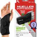MUELLER Sports Medicine Green Fitted Wrist Brace for Men and Women, Wrist Pain Relief Support, Ideal for Carpal Tunnel, Tendonitis, Arthritis, Black, Right (Large/X-Large (Pack of 1))