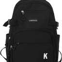 Cute Backpack Aesthetic Backpack for Girls School Casual Daypack Middle Student Travel College Backpack for Kids Large Capacity Travel(Black)