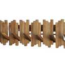 Natural Wood Wall Mounted Piano Coat Rack| Coat Rack Wall Mount| Flip Down Wall Hook Rack 7 Hooks| Entryway Wall Art Hook,Made of Acacia Wood (Wood Wax Oil staining Light Brown). ((light brown color) 7 Hooks)