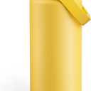 ENCOOL Insulated Water Bottle with Straw Stainless Steel Water Bottle, Leak-Proof, BPA-Free, Double Wall Vacuum Keeps Cold for 24 Hours for Sports, Travel, School (32 oz, Elfin Yellow)