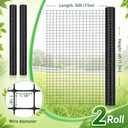 Windyun 2 Rolls 4'x50' Plastic Mesh Fence for Garden