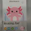 Microwave Heating Pads for Cramps, Cute Microwavable Period Heating Pad Cramps Pain Relief for Women & Girls, Stuffed Animals Moist Heat Pad for Menstrual-Washable Heat Pack (Pink Axolotl)