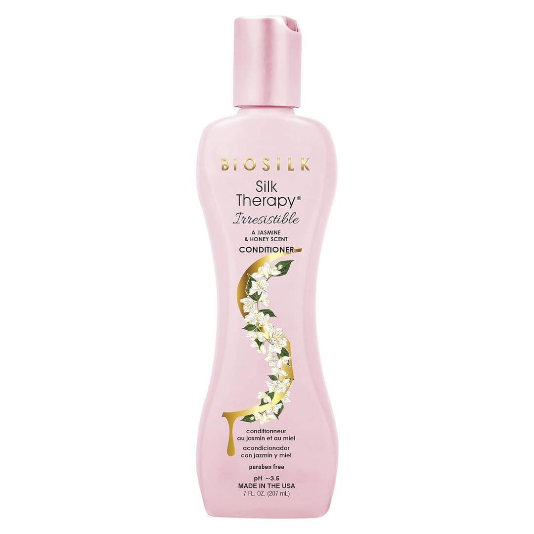 BioSilk Irresistible Collection Silk Therapy Conditioner, Moisturizes & Conditions Hair, Jasmine & Honey Scent, Sulfate, Paraben, & Cruelty-Free, 7 Oz (7 Fl Oz (Pack of 1))