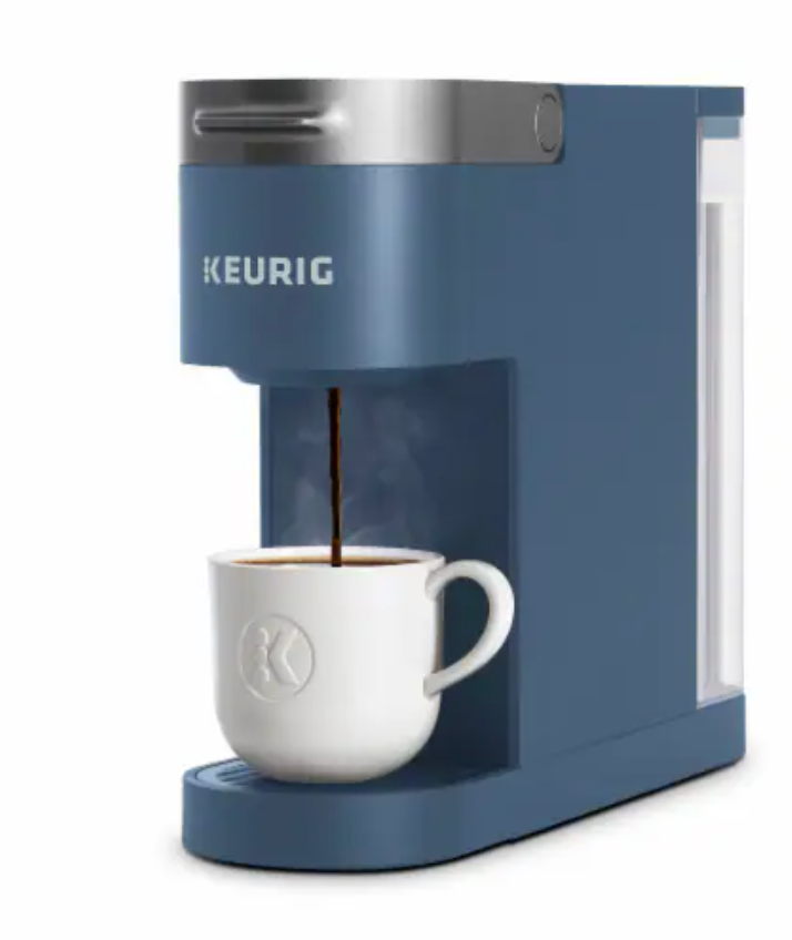 Keurig K-Slim Single Serve K-Cup Pod Coffee Maker, Featuring Simple Push Button Controls And MultiStream Technology, Storm Blue 