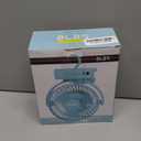 Clip on Fan 65Hrs Camping Fan with LED Light, 12000mAh Battery Operated Fans & PortableFan Rechargeable, Small Desk Fans USB TravelFan for Tent Camping Golf Stroller, Blue